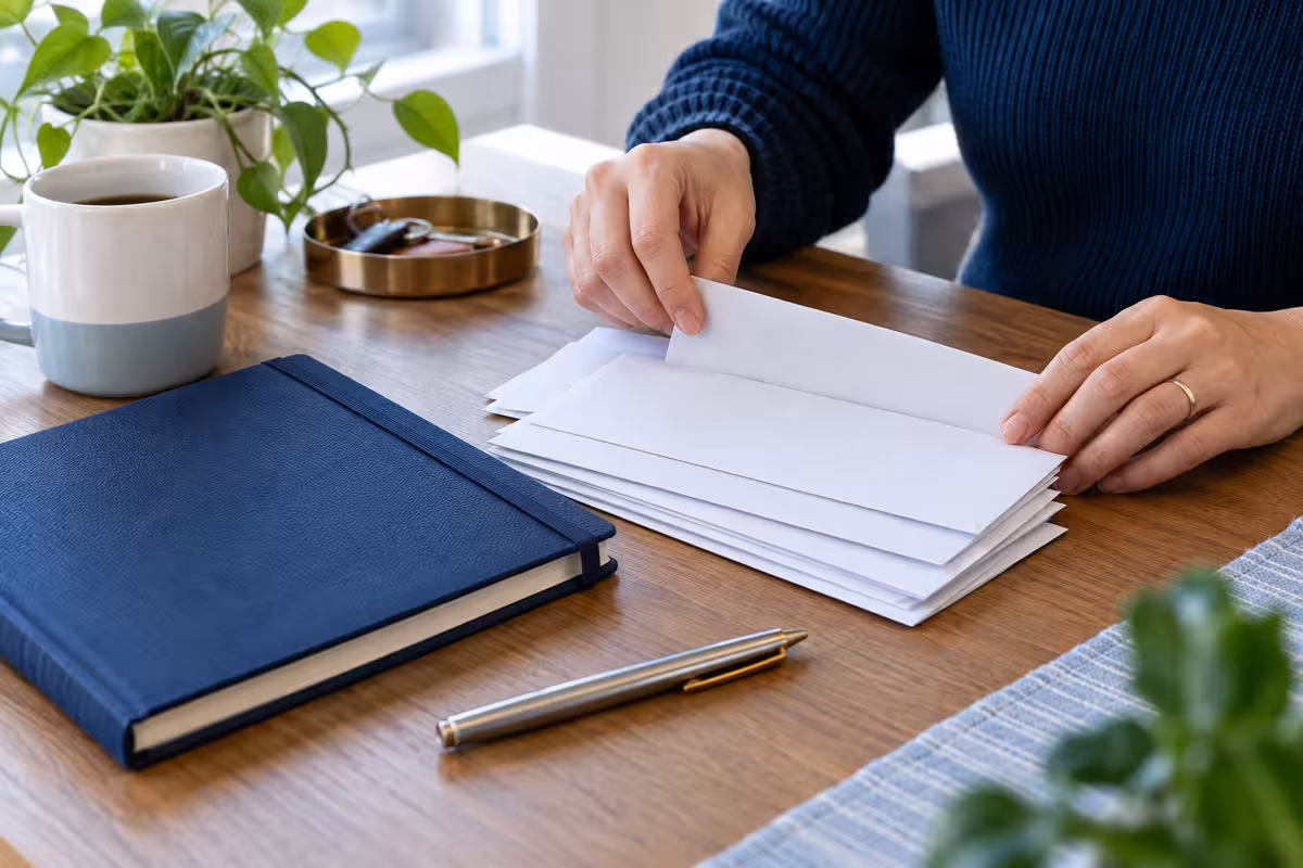 A household organizes its monthly cash flow.