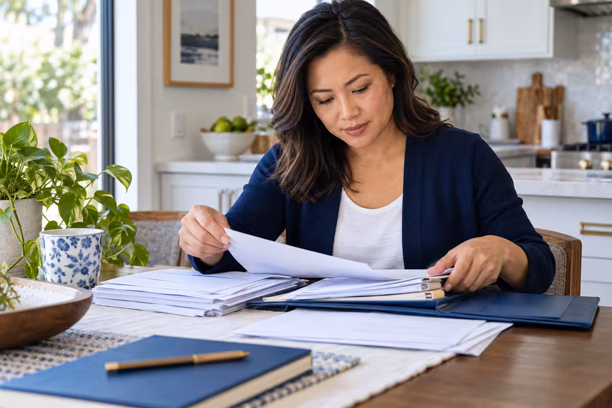 A homeowner organizes a credit preparation plan.