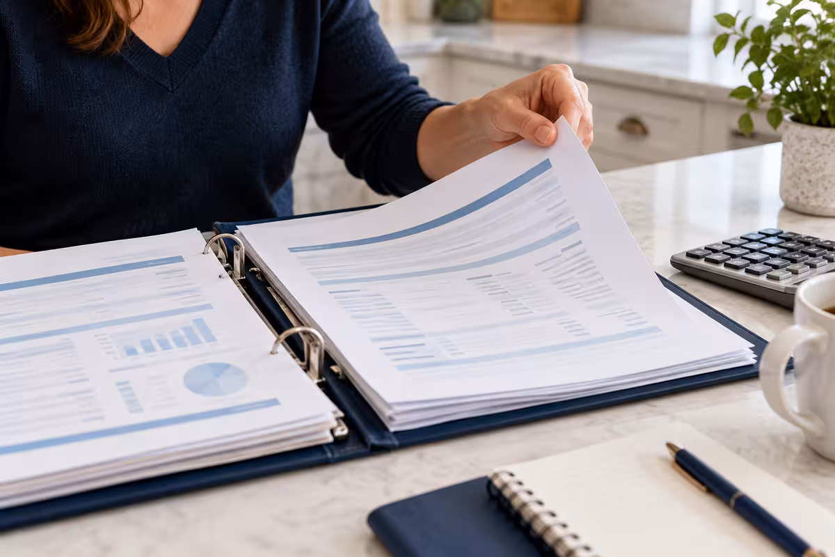 A homeowner compares annual escrow records.