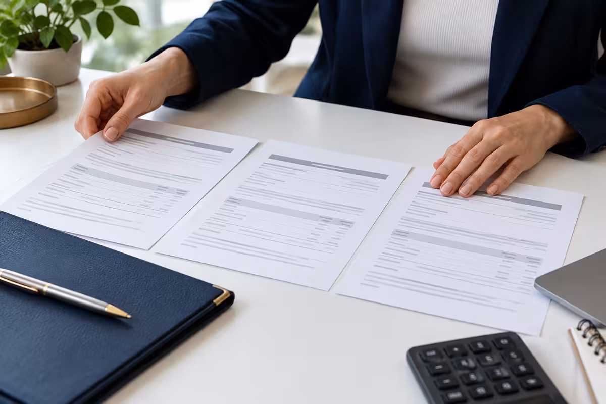 A borrower compares complete written mortgage offers.